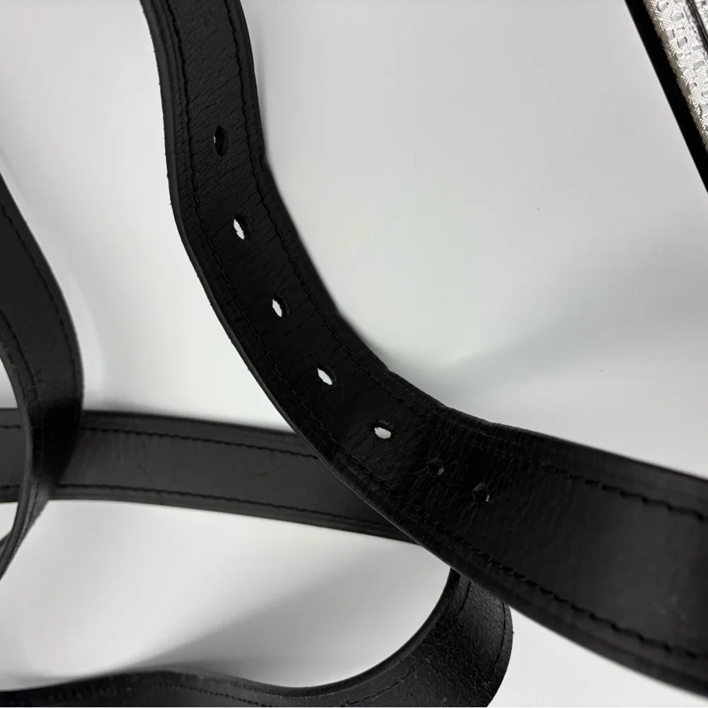 Dickies Mens Black Leather Belt 46-48